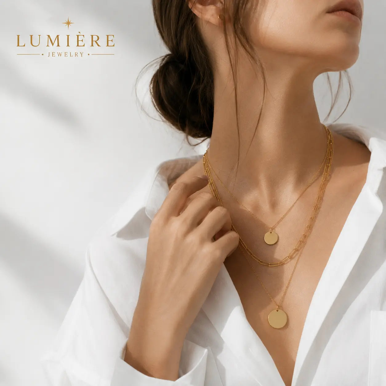 Soleil Layered Necklace · 18K Gold Finish
