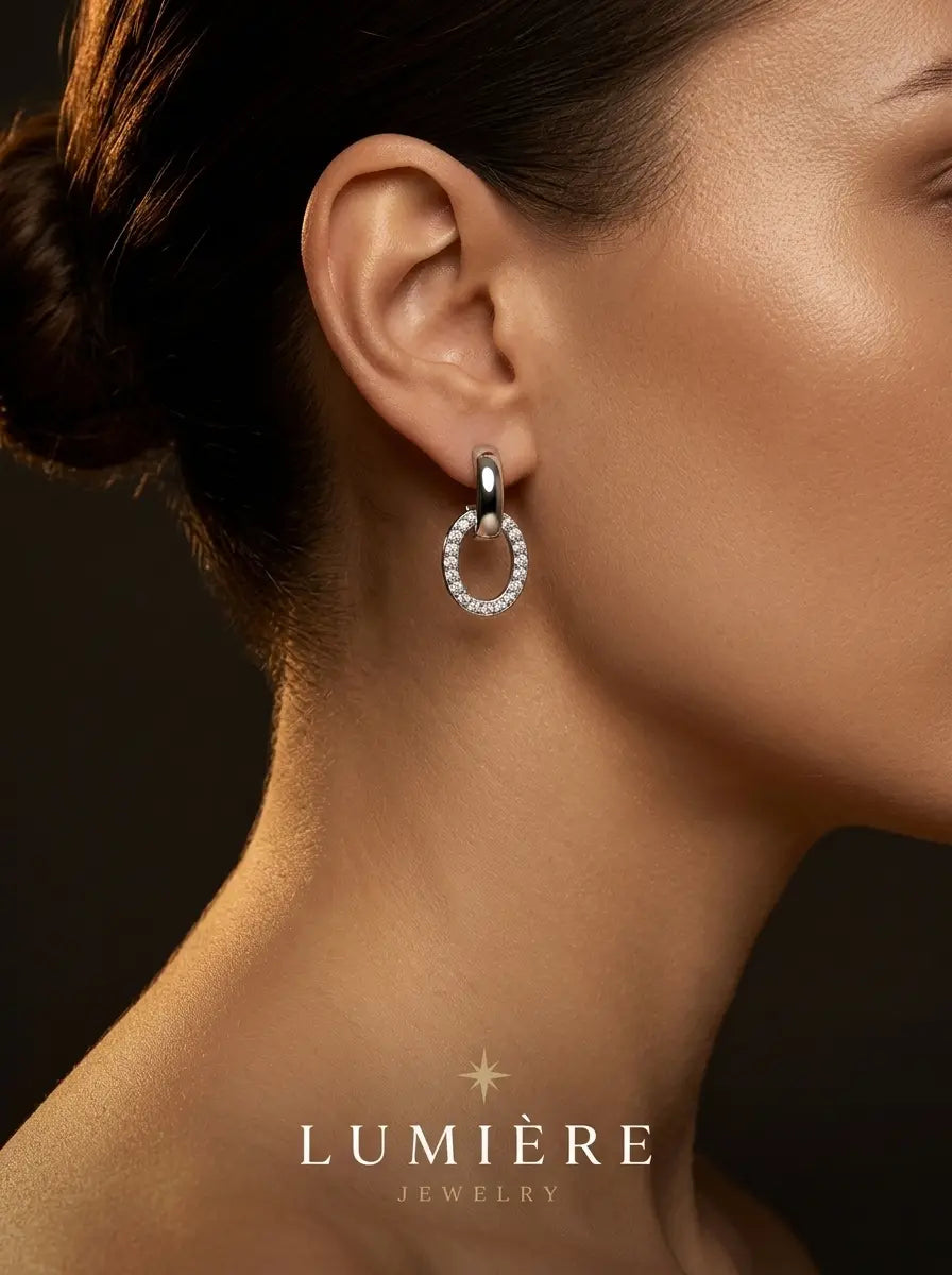 Lumière Oval Drop · Crystal