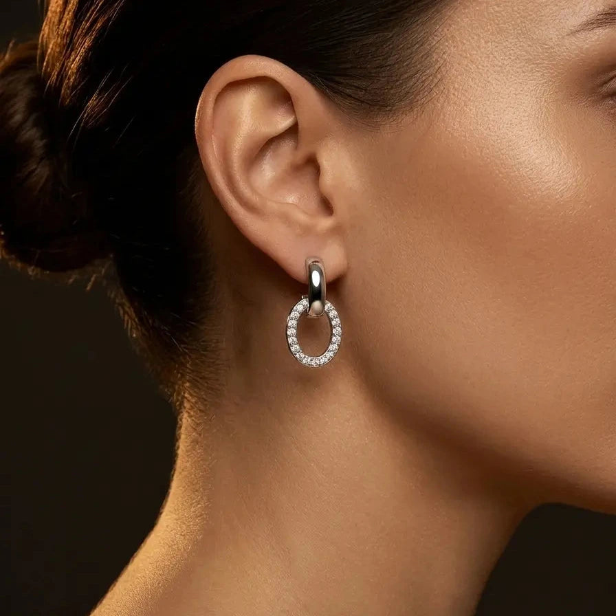 Lumière Oval Drop · Crystal