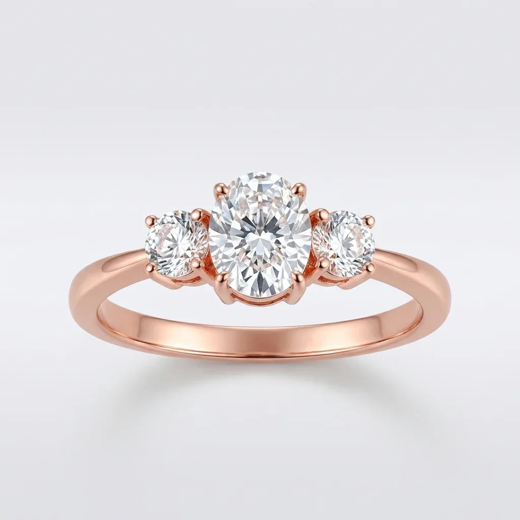 Trilogy Ring · S925 Silver & Moissanite