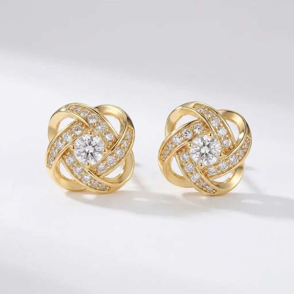 Knot Studs · 18K Gold Finish