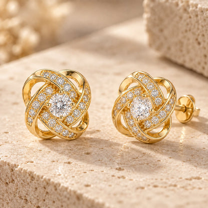 Knot Studs · 18K Gold Finish