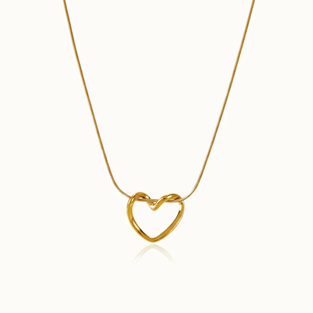 Gold Knot Heart Pendant