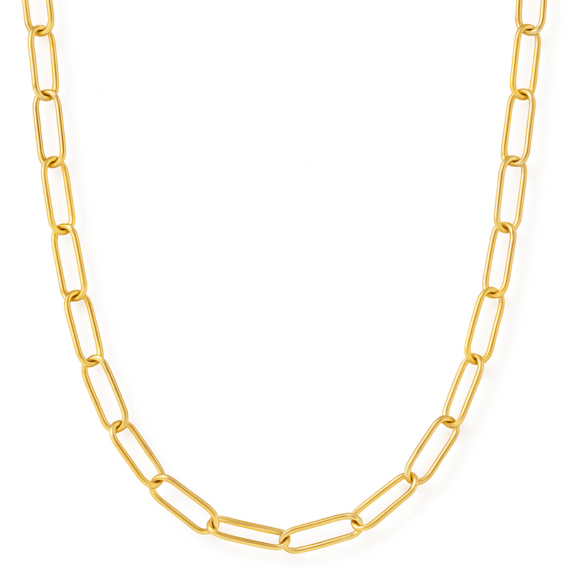 Attache Paperclip Necklace · Gold / Rhodium Finish