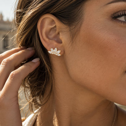 Lotus Stud · 18K Gold Finish