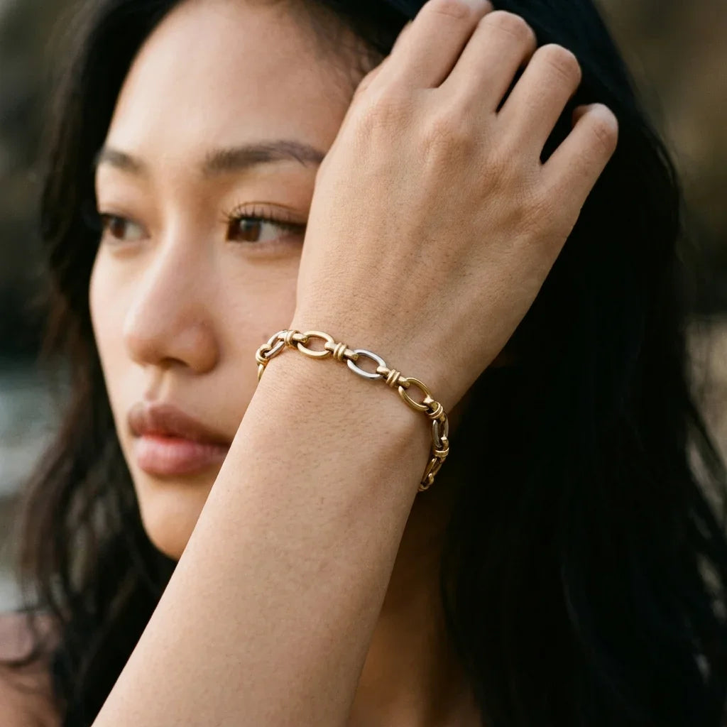 Addison Two Tone Gold Bracelet