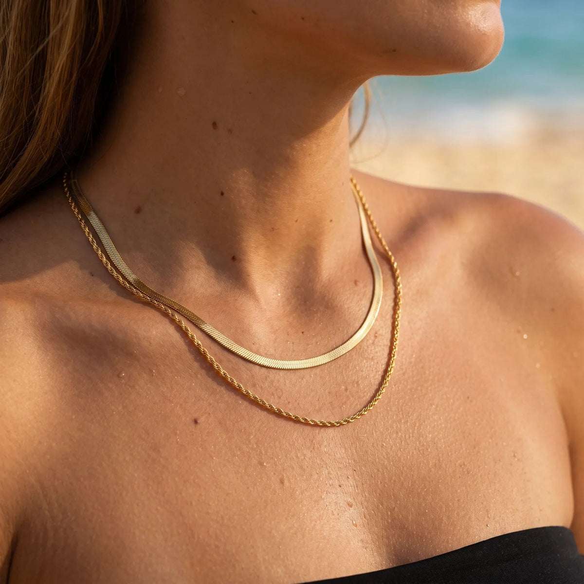 Hailey Layered Gold Chain Necklace