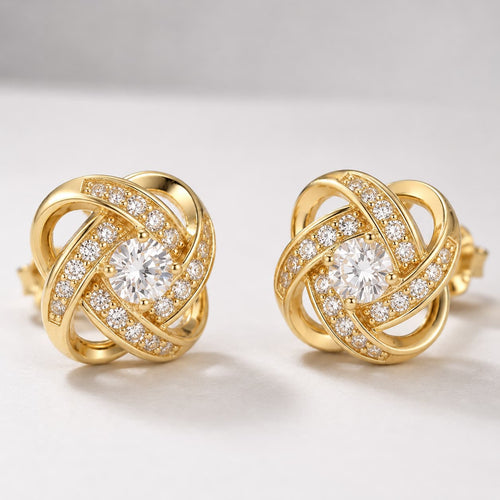 Knot Studs · 18K Gold Finish
