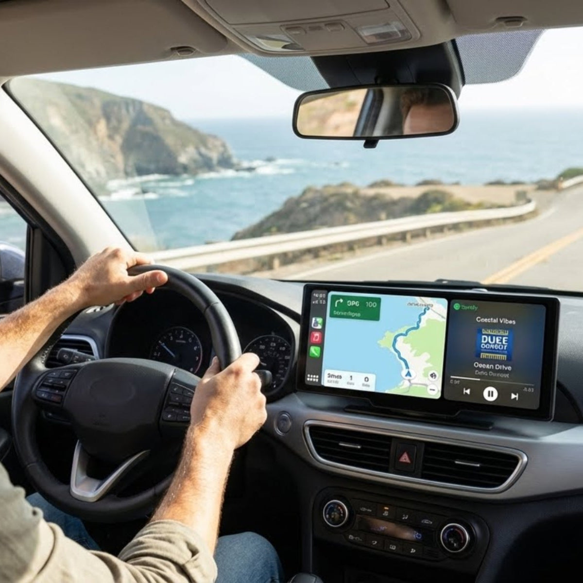 DriveHub 4K: 11" Smart Dash Cam with Wireless CarPlay & Android Auto