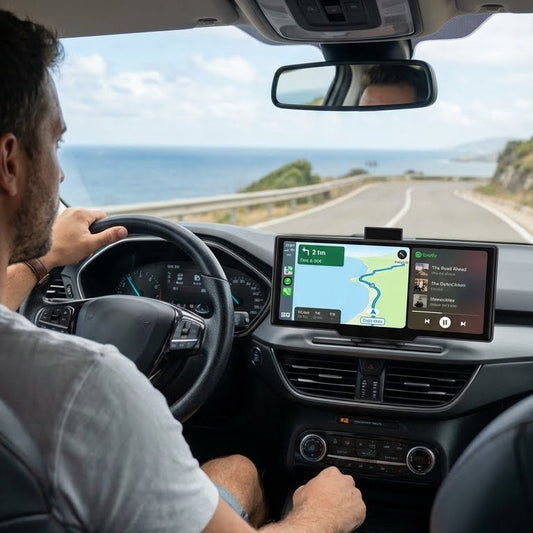 DriveHub 4K: 11" Smart Dash Cam with Wireless CarPlay & Android Auto