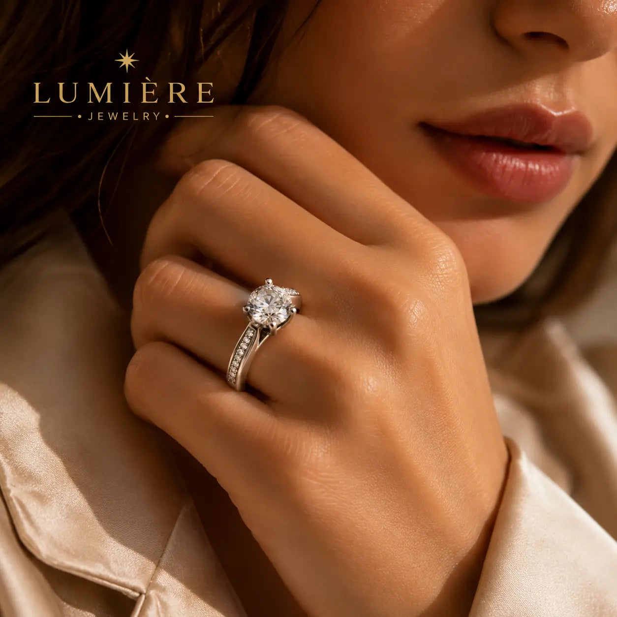 Grand Solitaire Ring · Brilliant-Cut Stone