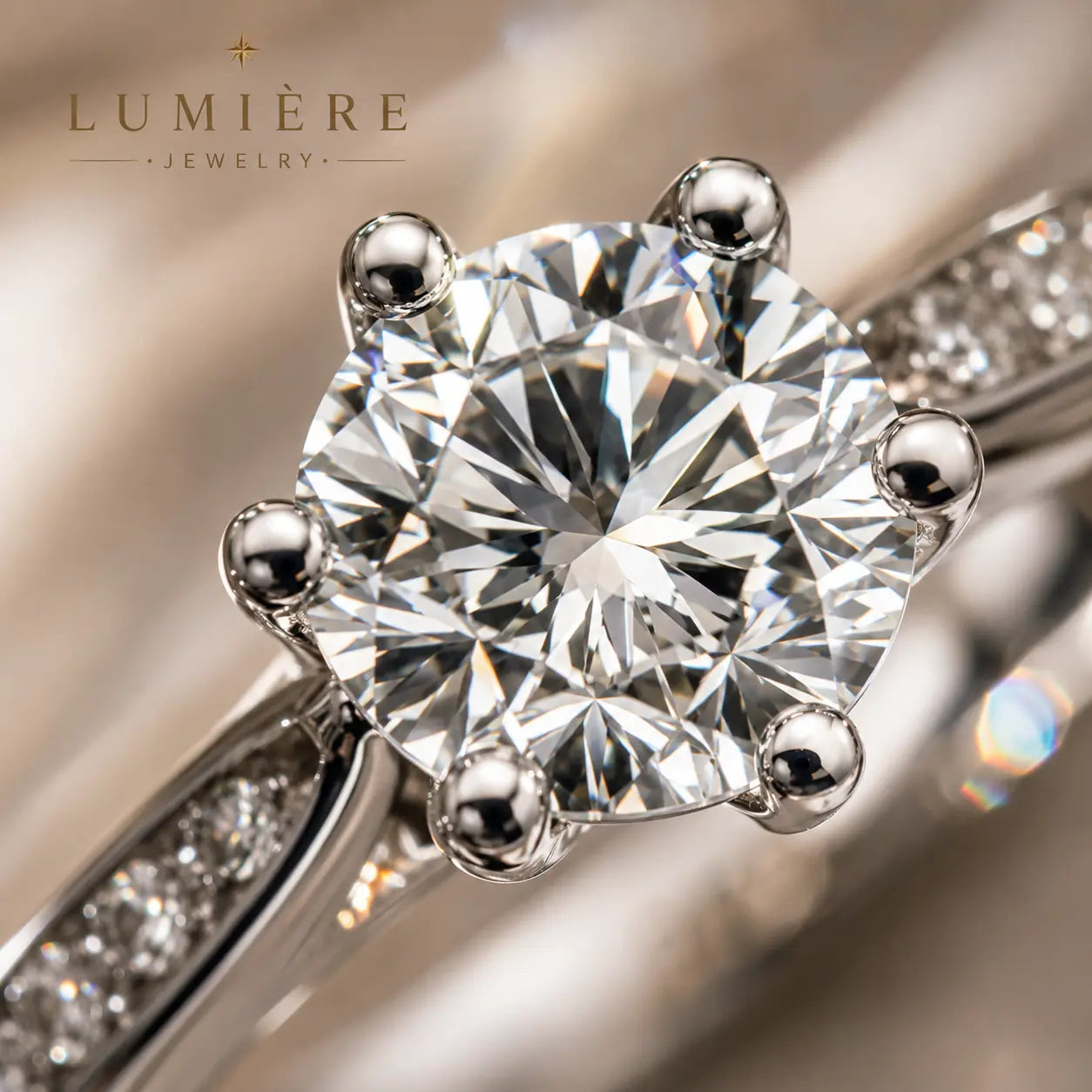 Grand Solitaire Ring · Brilliant-Cut Stone