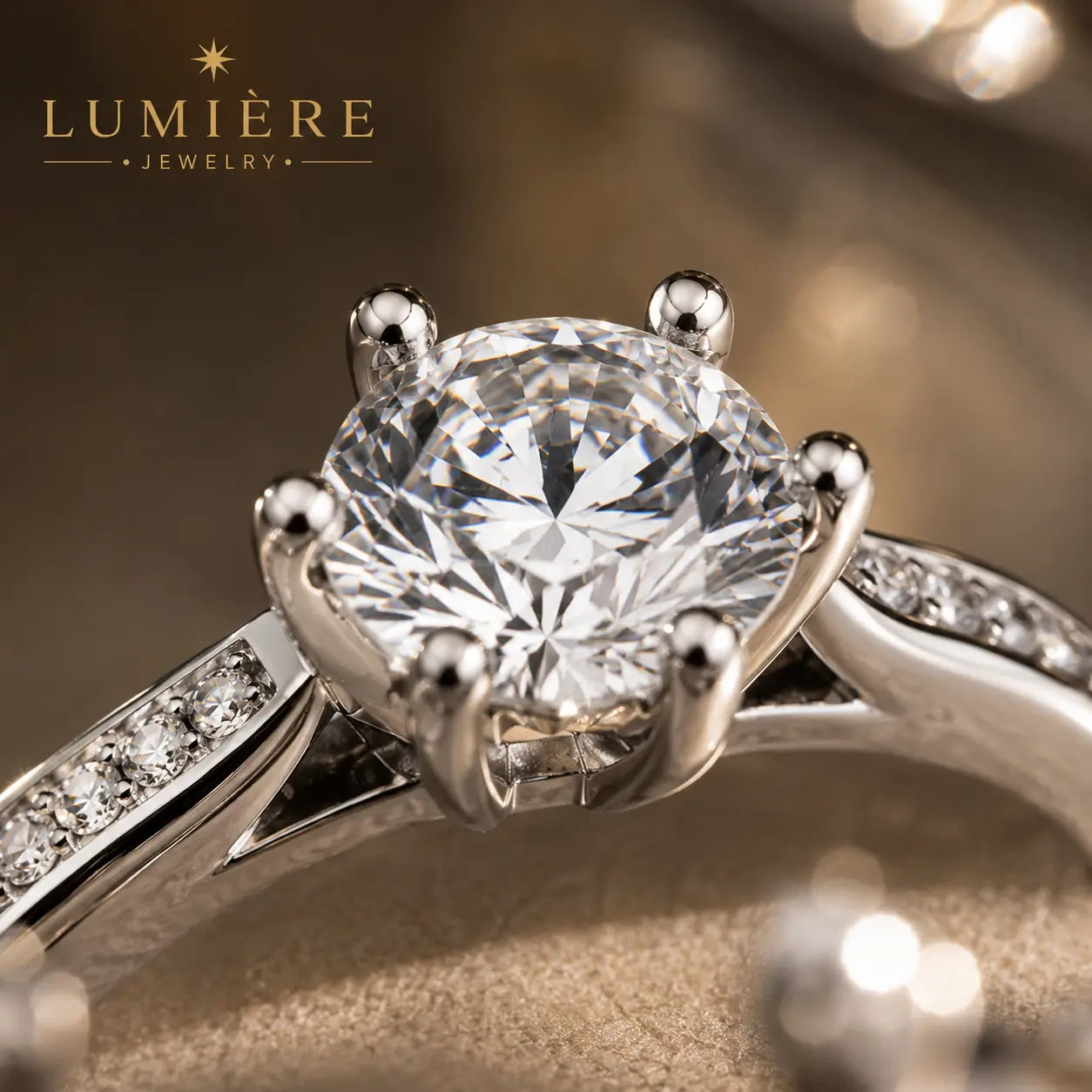 Grand Solitaire Ring · Brilliant-Cut Stone