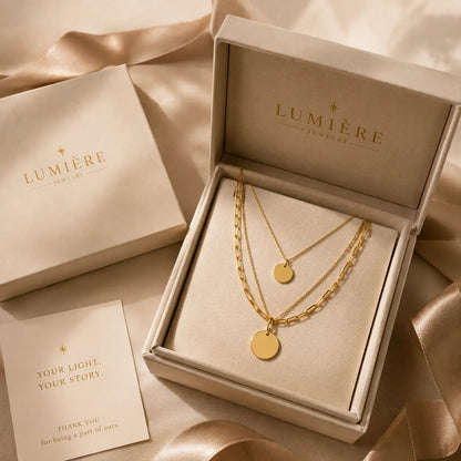 Soleil Layered Necklace · 18K Gold Finish
