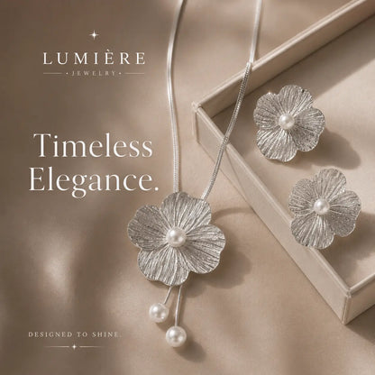 Fleur Pearl Set · Necklace & Earrings