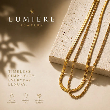 Lame Chain Necklace · 18K Gold Finish