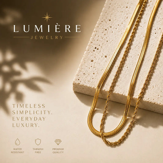 Lame Chain Necklace · 18K Gold Finish