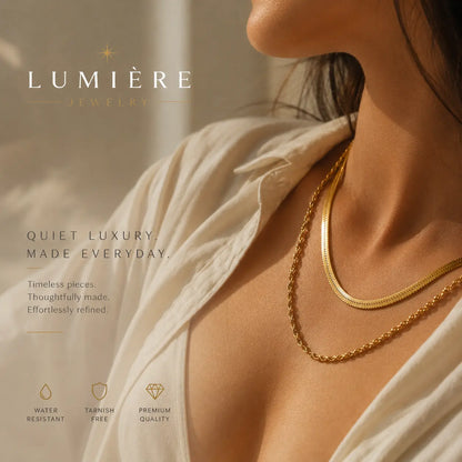 Lame Chain Necklace · 18K Gold Finish
