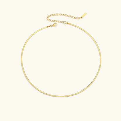 Elizabeth Gold Herringbone Necklace
