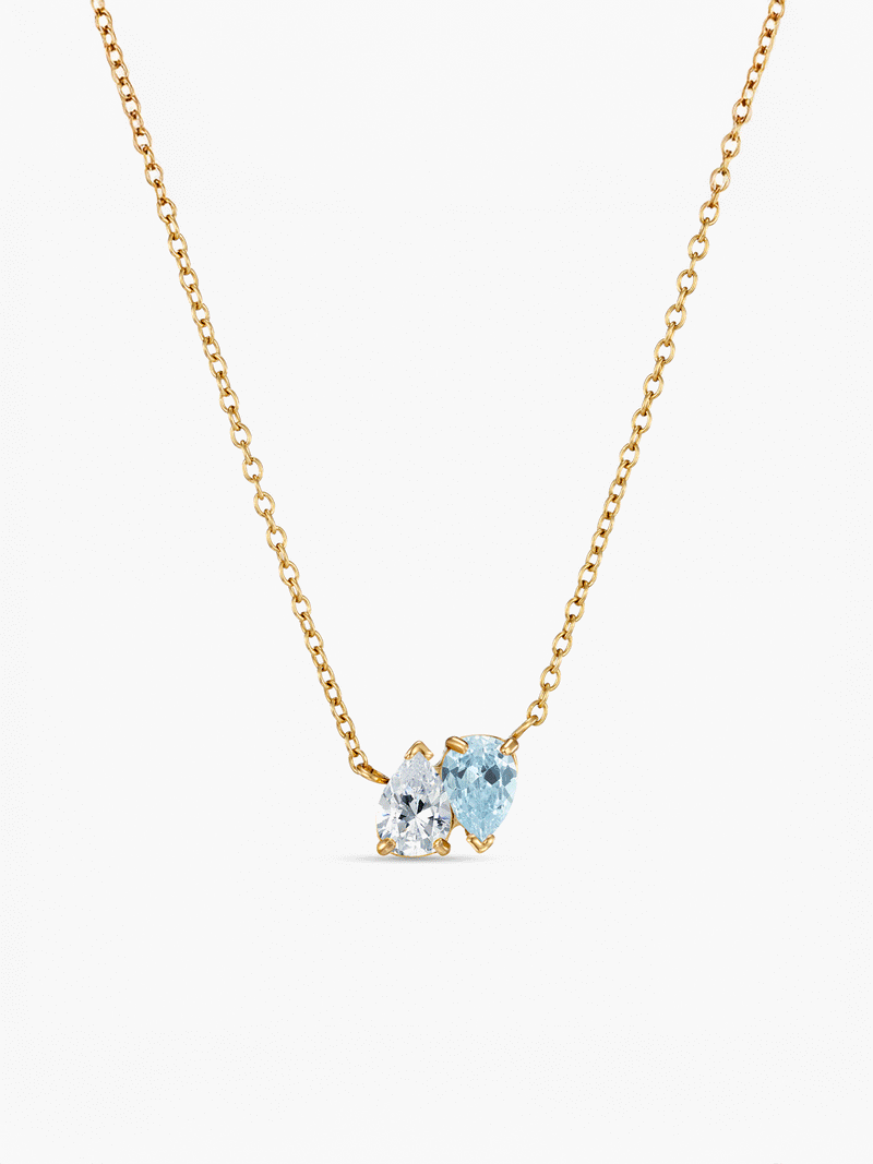 Elara Birthstone Necklace · 18K Gold Finish