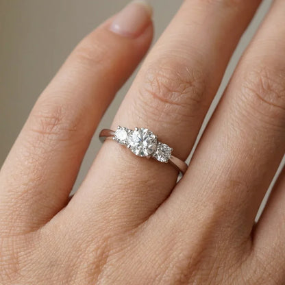 Trilogy Ring · S925 Silver & Moissanite