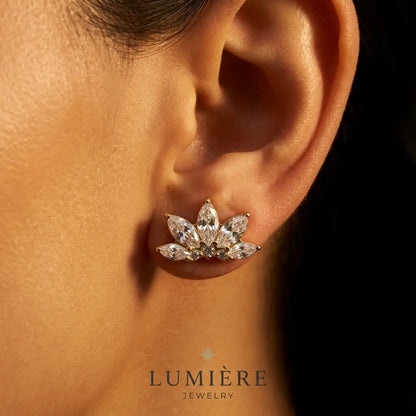 Lotus Stud · 18K Gold Finish