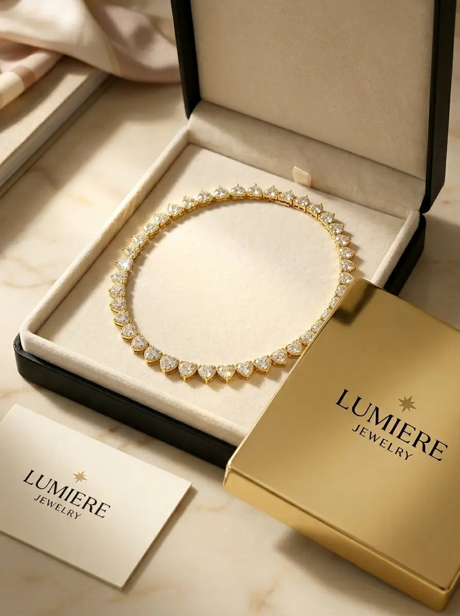 Cœur Tennis Necklace · Gold / Silver