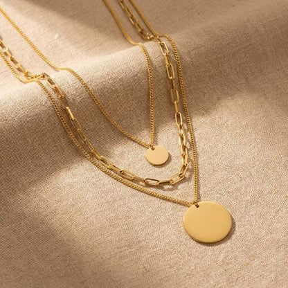 Soleil Layered Necklace · 18K Gold Plated