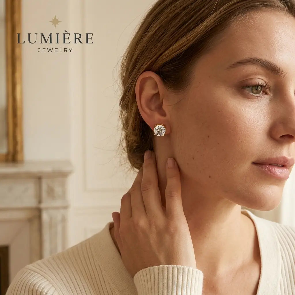 Éclat Studs · Moissanite