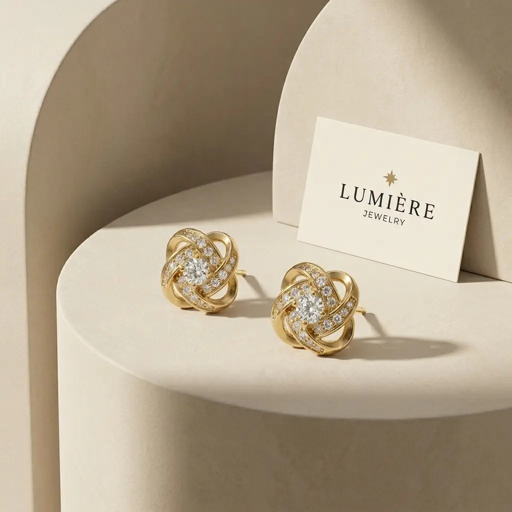 Knot Studs · 18K Gold Finish