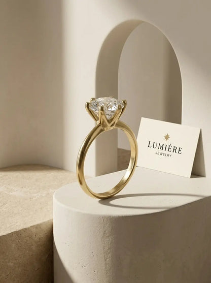 Lumière Solitaire Ring · Moissanite
