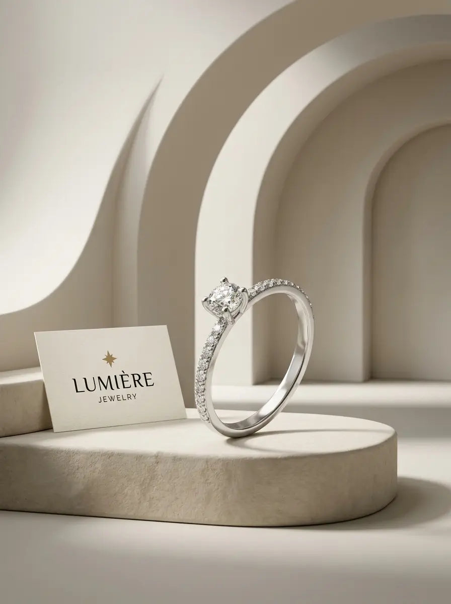 Céleste Solitaire Ring · Brilliant-Cut Stone