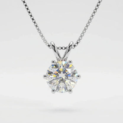 Lumière Solitaire Necklace · S925 Silver & Moissanite