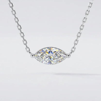 Navette Necklace · S925 Silver & Moissanite