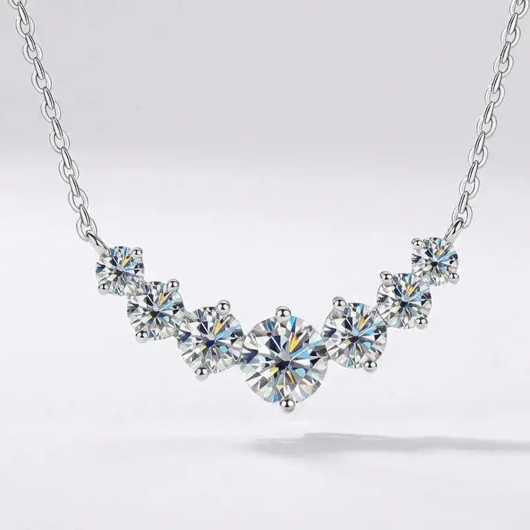 Arc Necklace · S925 Silver & Moissanite