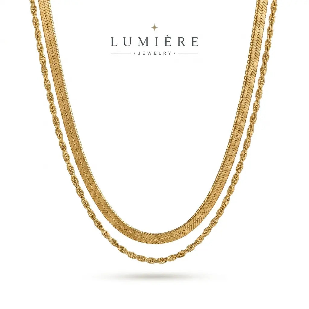 Lame Chain Necklace · 18K Gold Finish