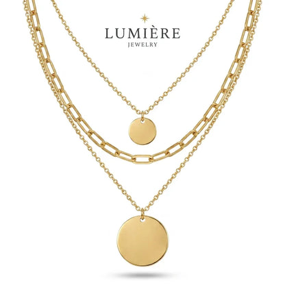 Soleil Layered Necklace · 18K Gold Finish
