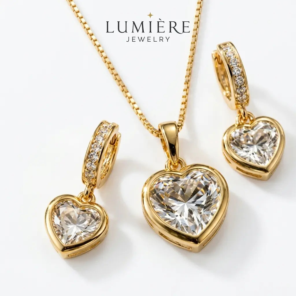 Amour Heart Set · Gold & Moissanite
