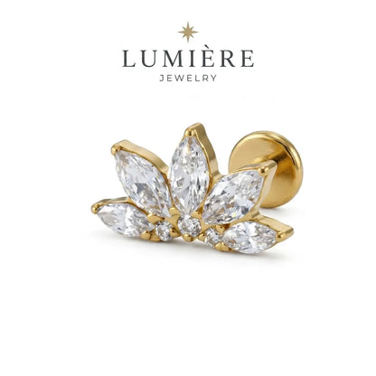 Lotus Stud · 18K Gold Finish