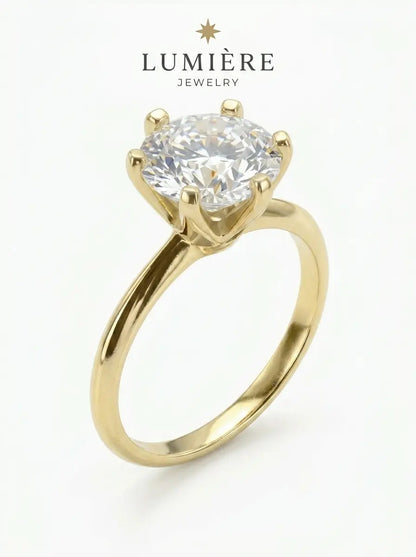 Lumière Solitaire Ring · Moissanite