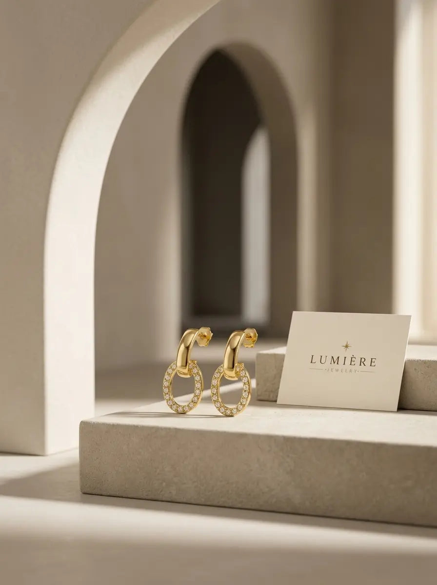 Lumière Oval Drop · Crystal
