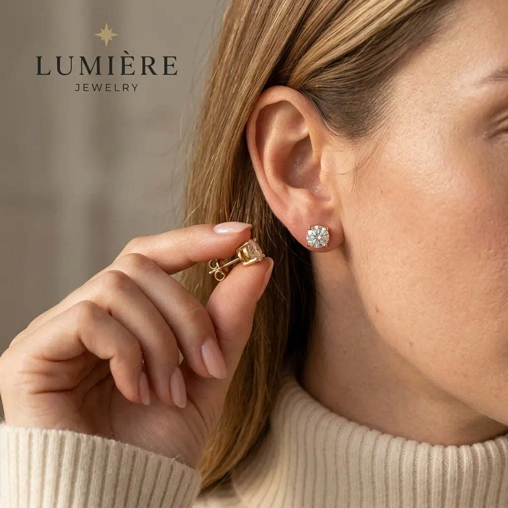 Éclat Studs · Moissanite