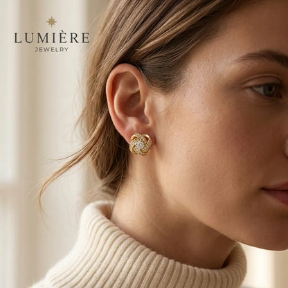 Knot Studs · 18K Gold Finish