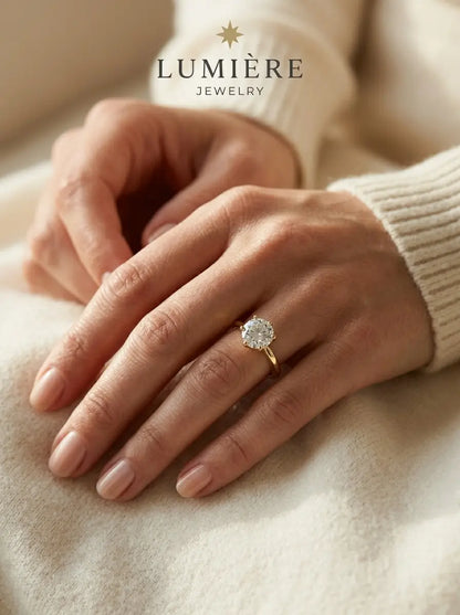 Lumière Solitaire Ring · Moissanite