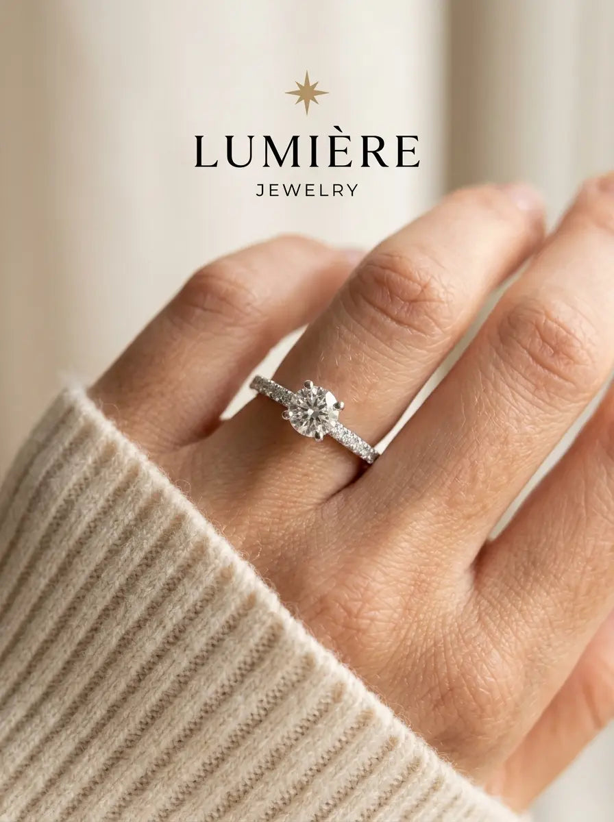 Céleste Solitaire Ring · Brilliant-Cut Stone