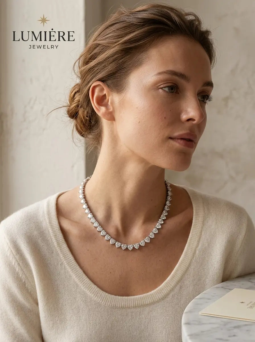 Cœur Tennis Necklace · Gold / Silver