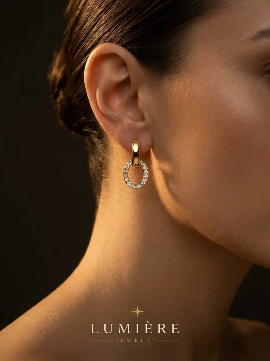 Lumière Oval Drop · Crystal