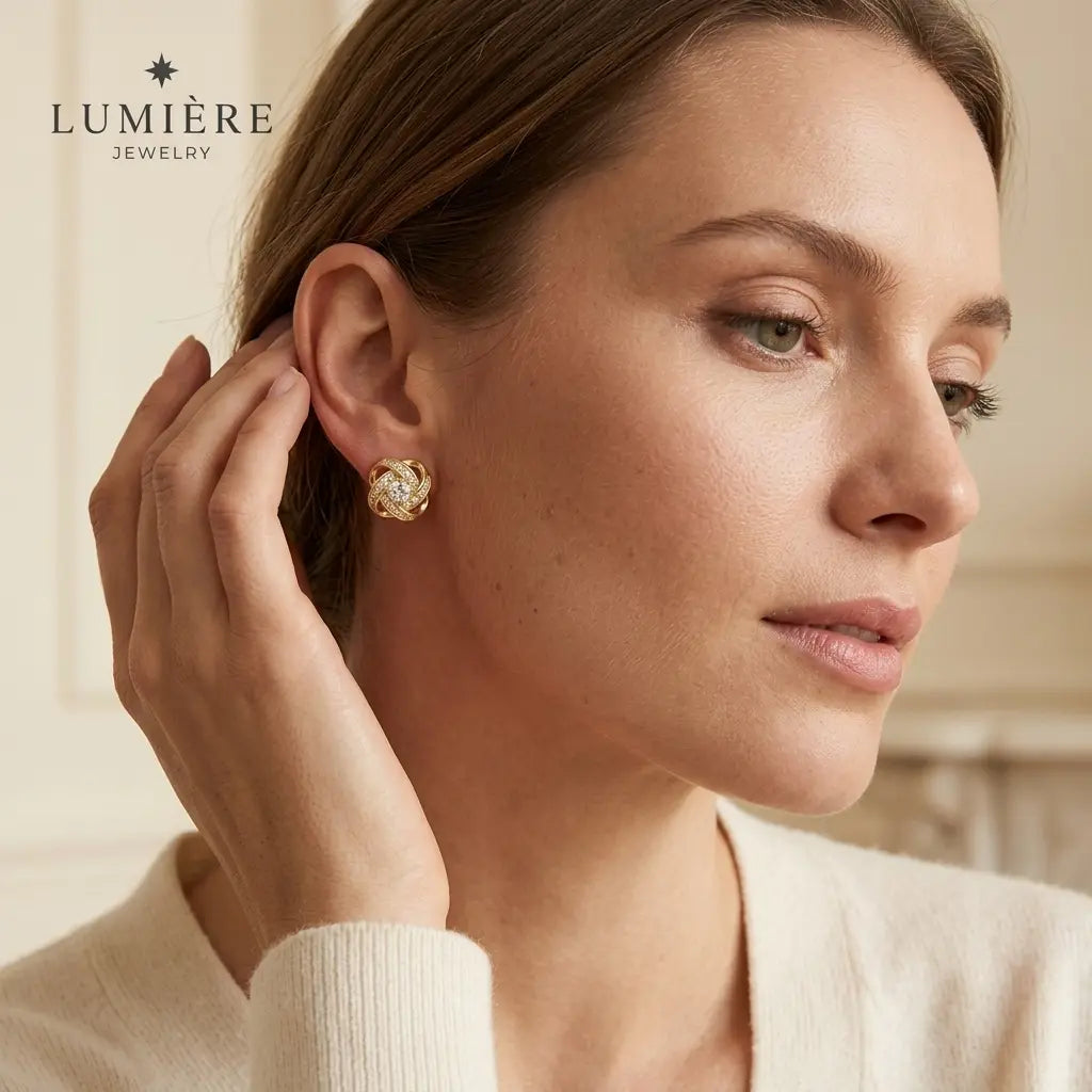 Knot Studs · 18K Gold Finish