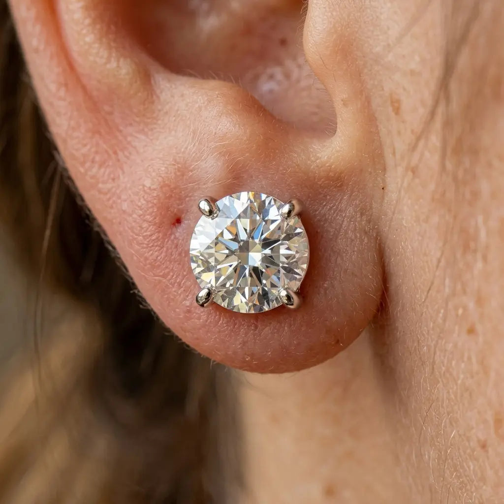 Lumière Studs · Moissanite