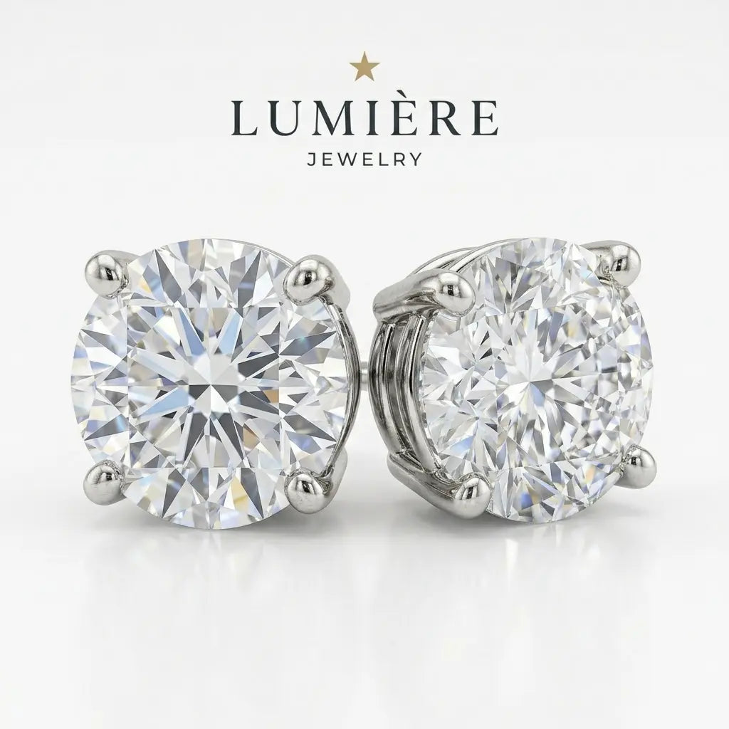 Lumière Studs · Moissanite